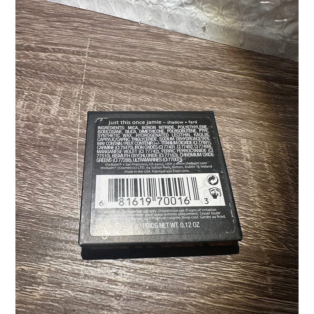 theBalm Shady Lady Eyeshadow Just This Once Jamie Mauve Shimmer eye‎ shadow face